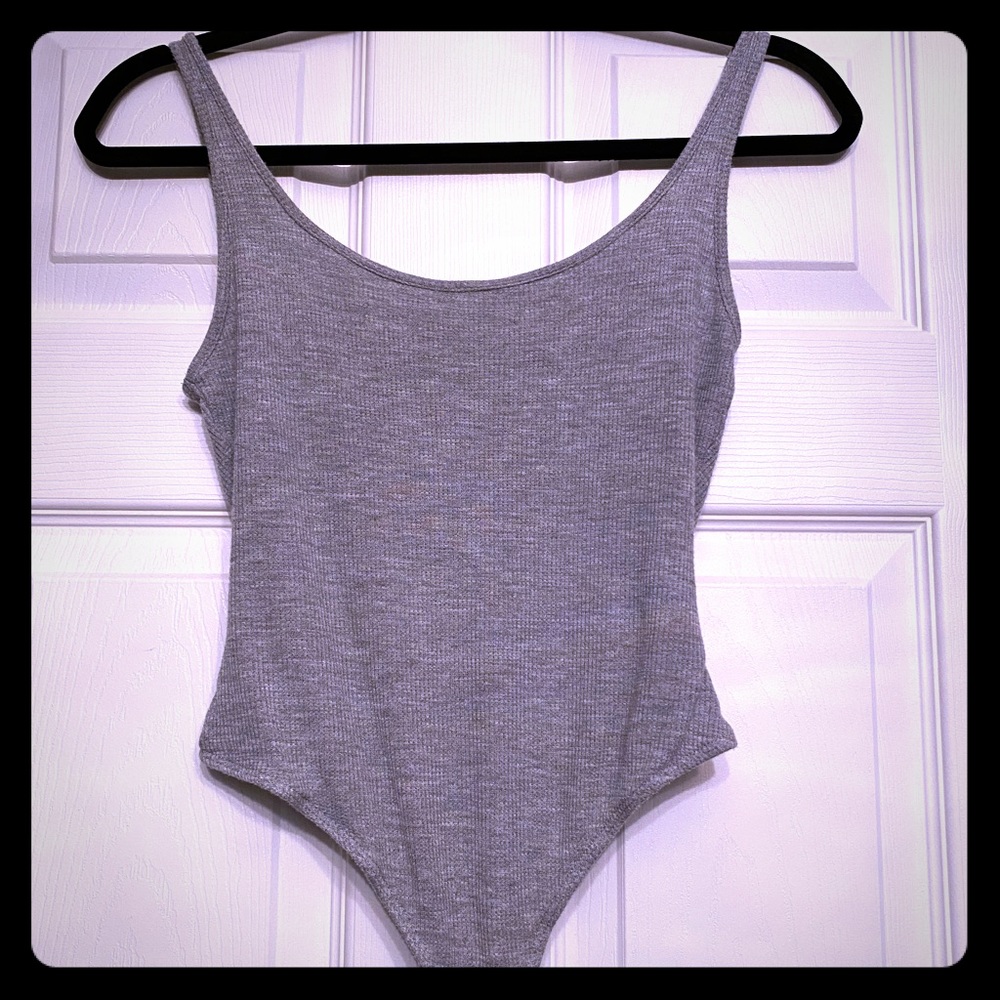 Naked Wardrobe Gray bodysuit